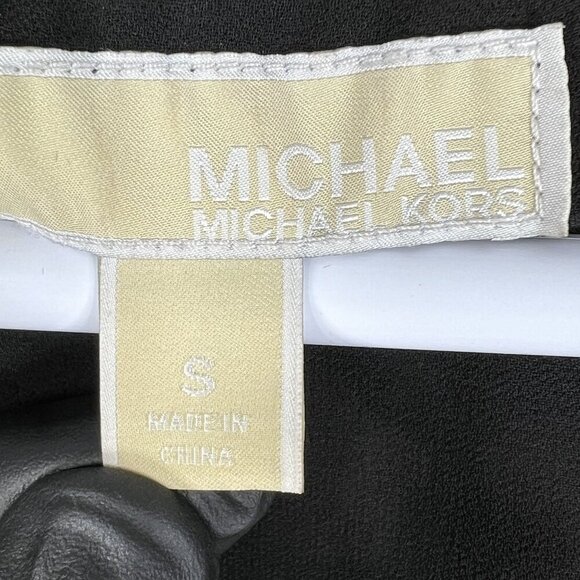 MICHAEL Michael Kors S Velvet Burnout Floral Long Sleeve Ruffle Silk Blend Dress - Picture 14 of 16